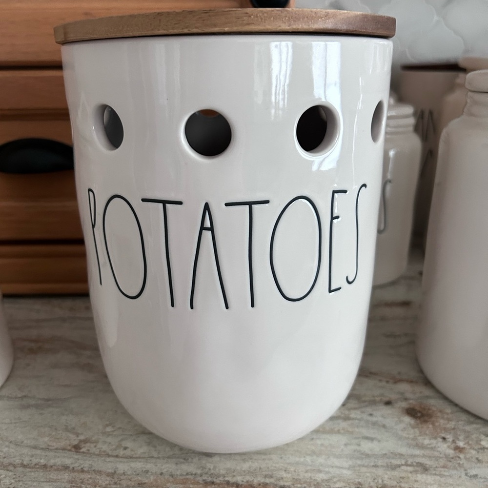 Rae Dunn Cream Ceramic Potato Canister